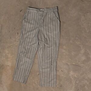 Women’s Gray Pinstripe Chinos Adult Medium